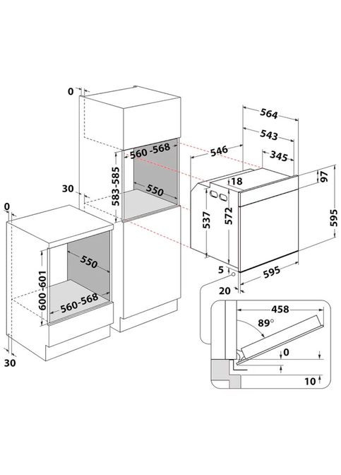 Духовой шкаф AKZ96230IX электрический WHIRLPOOL (339084315)