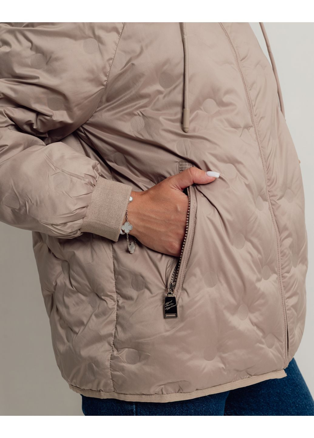Бежевая демисезонная куртка демисезонная Jc.Rosy Pink