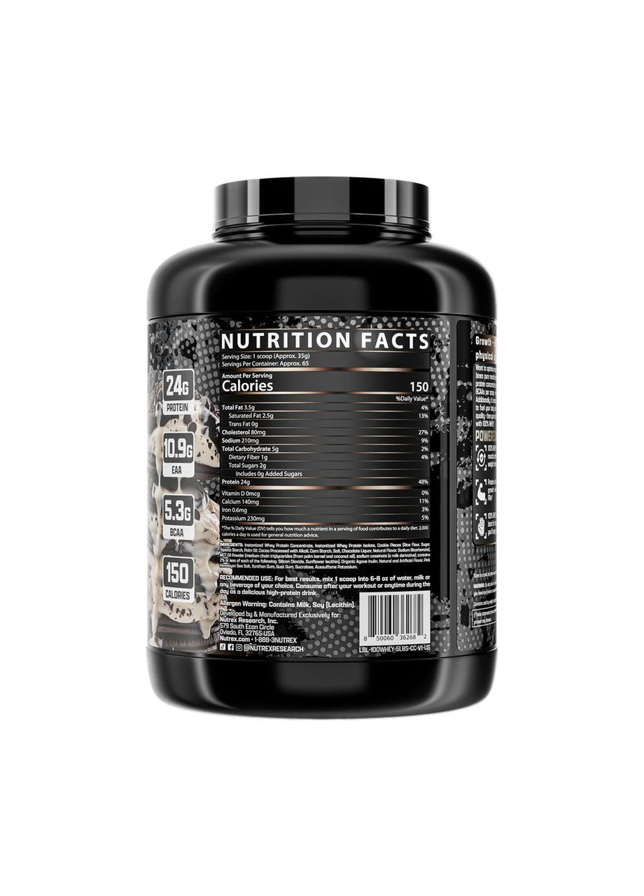 100% Whey - 2275g Cookies Cream Nutrex (369399107)