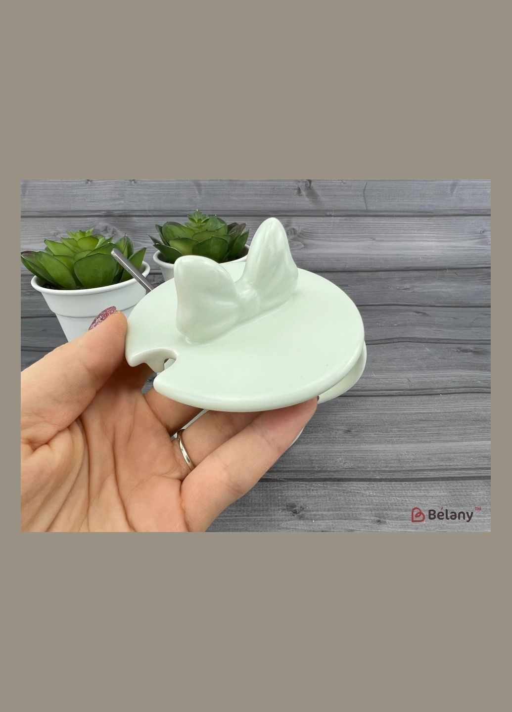 Керамическая чашка "Princess" мятная 400 мл No Brand (342065274)