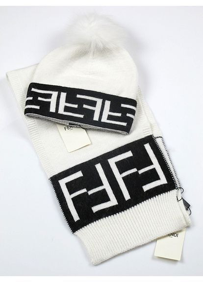 Зимний комплект шапка+шарф No Brand (366569217)