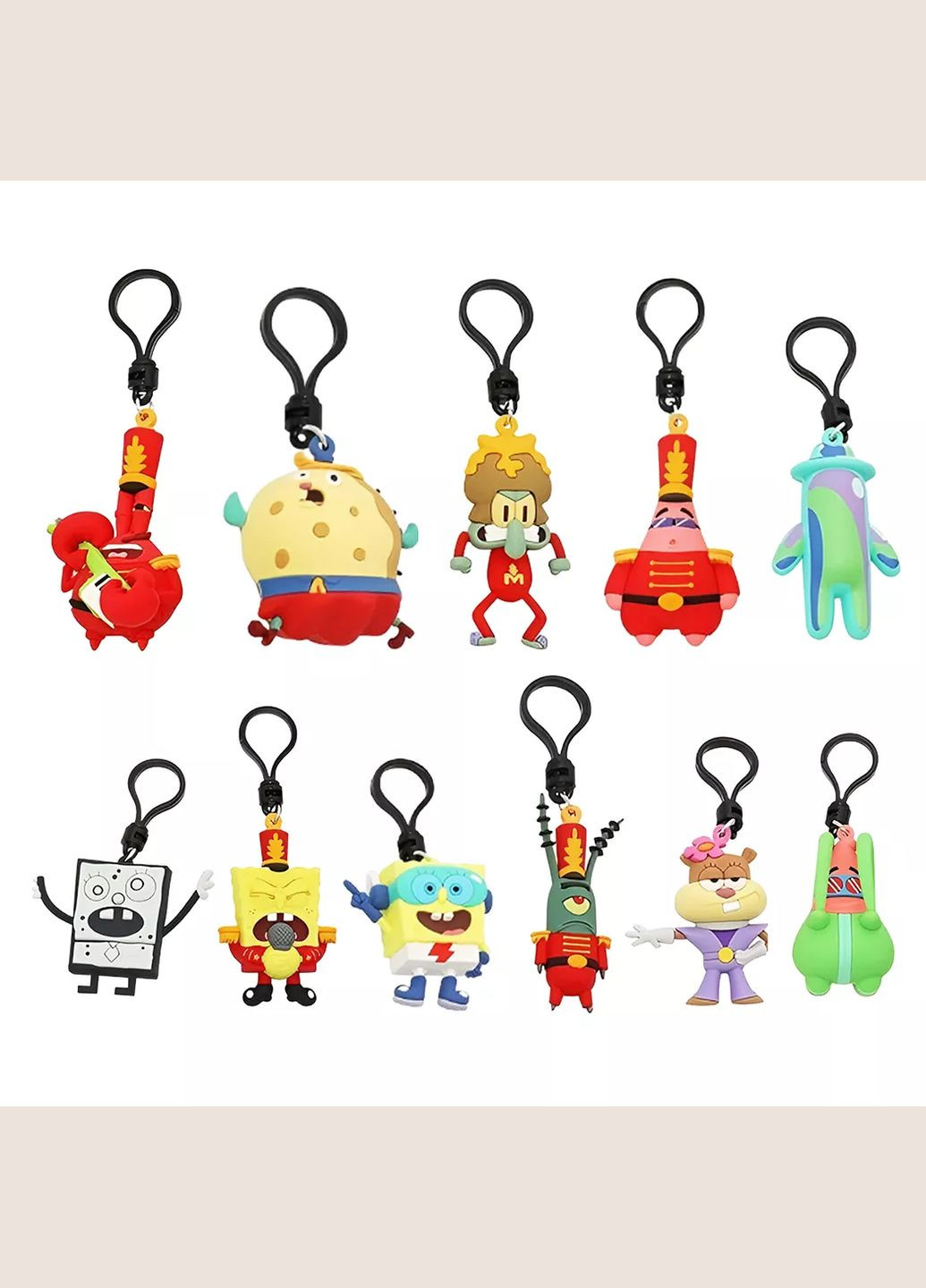 Фигурка-сюрприз на клипсе Губка Боб в ассортименте (63345) Monogram (342715986)