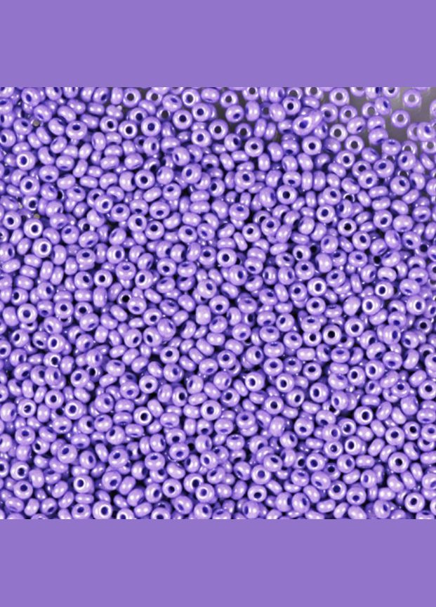 Бисер чешский Preciosa 16328, меловой глянцевый, фиолетовый (10 г) No Brand (340485666)