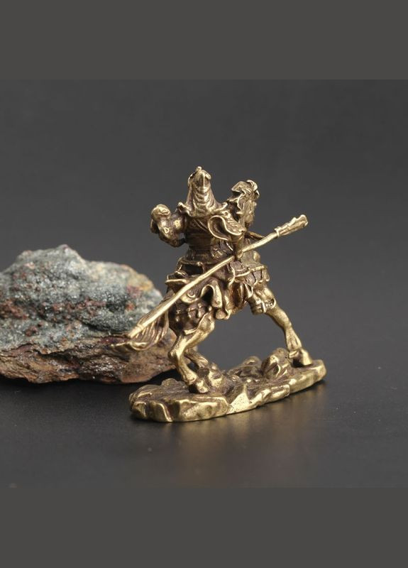 Старинная латунная миниатюра статуэтка китайский бог богатства воин Гуань Гун No Brand (292260663)