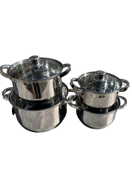 Набор кастрюль EB-4032 8 предметов из нержавеющей стали 2.1л, 3.0л, 4.0л, 6.6л Edenberg (317433669)