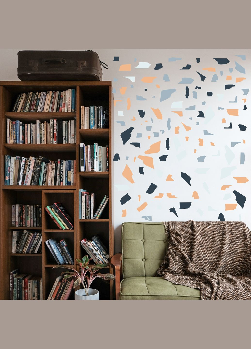 Вінілова інтер'єрна на стіну, шпалери та інші поверхні "terrazzo ляпки". Кавун наклейка (316189659)