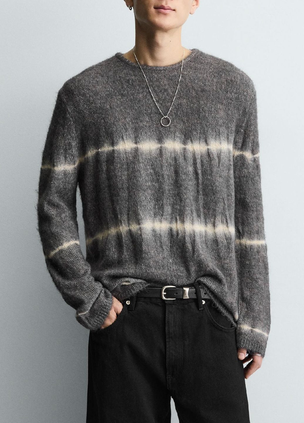 Комбинированный зимний свитер Zara