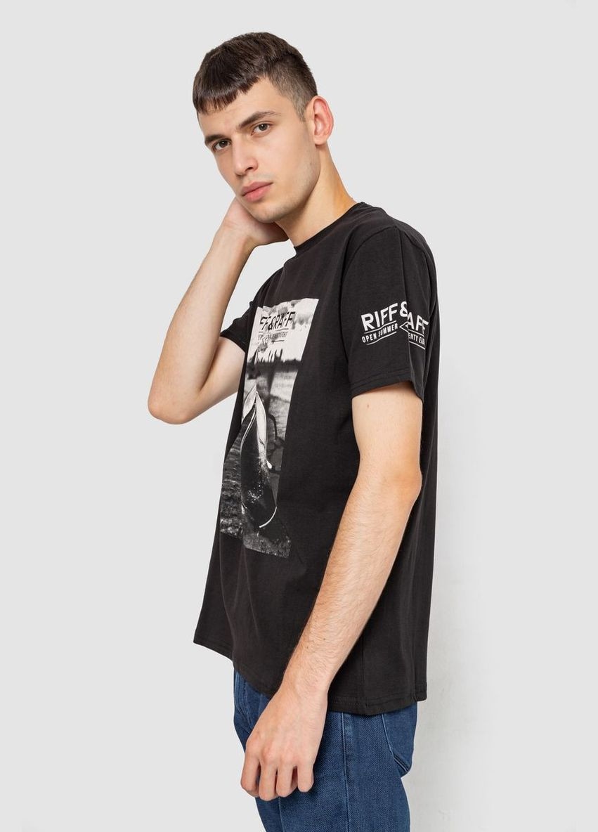 Черная футболка мужская с принтом. Ager