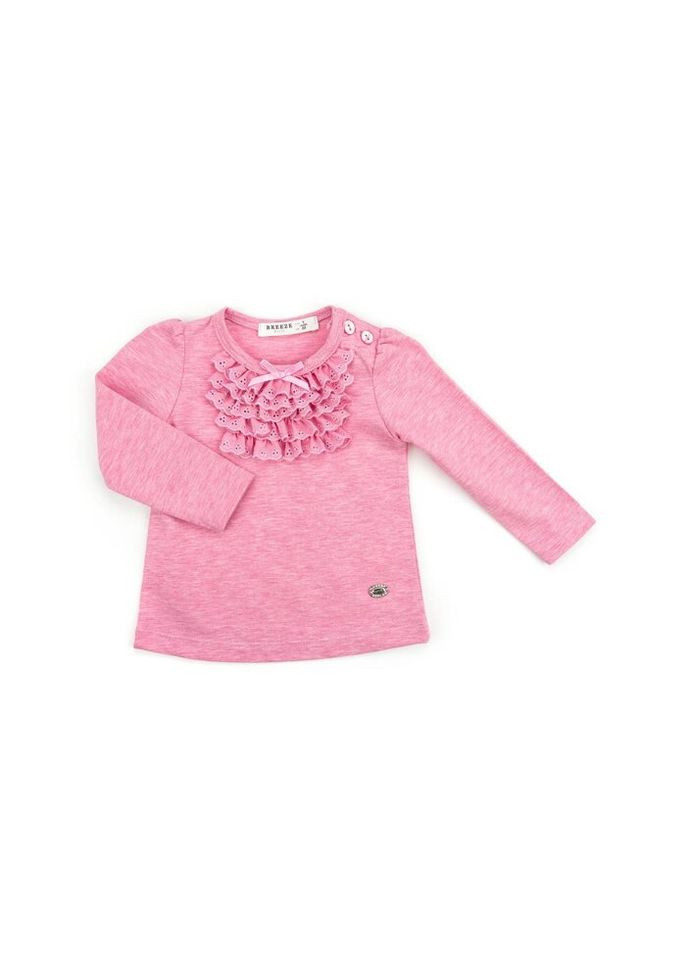 Кофта с кружевной оборкой (10040-74G-pink) Breeze (301142333)