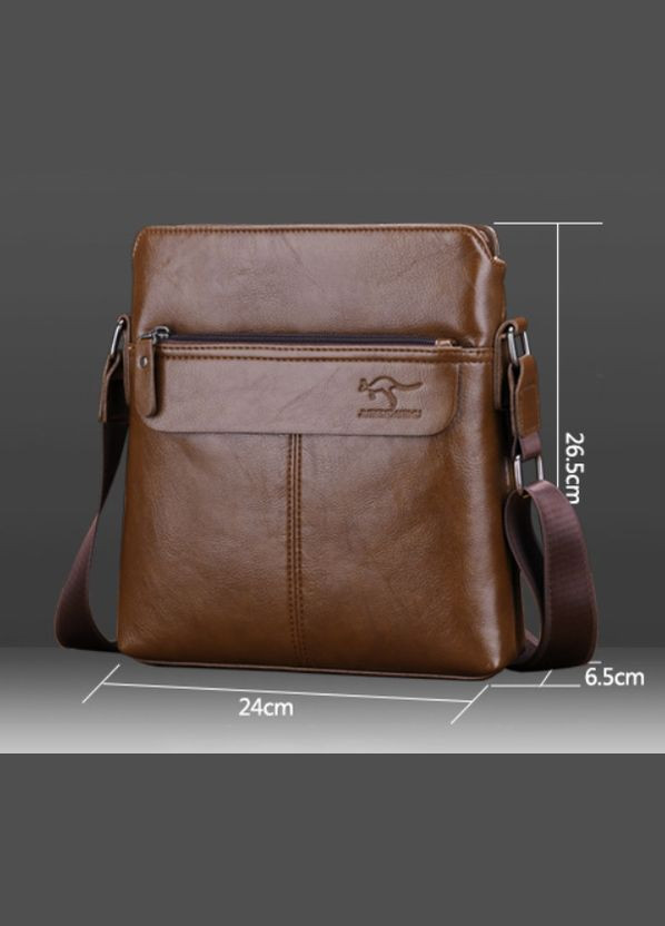 Якісна чоловіча сумка планшетка Кенгуру, сумка-планшет на плече для чоловіків Світло-коричневий No Brand (334730948)