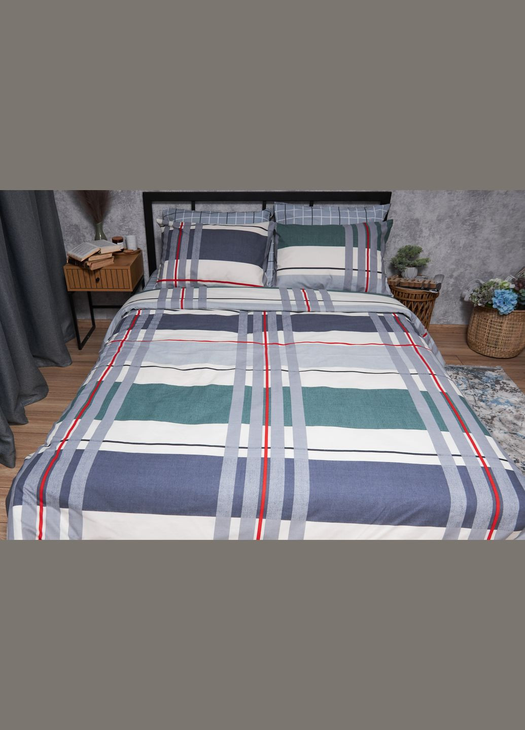 Комплект постільної білизни Бязь Gold Люкс «» King Size 220x240 наволочки 2х50х70 (MS-820004691) Moon&Star Cloudy (293148389)