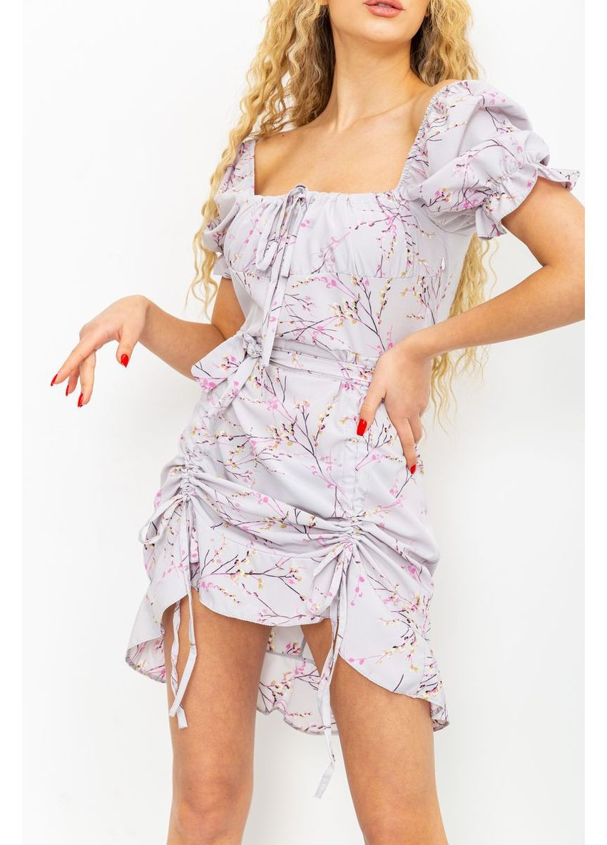 Комбинированное праздничный платье с цветочным принтом, 176r1032 Ager однотонное