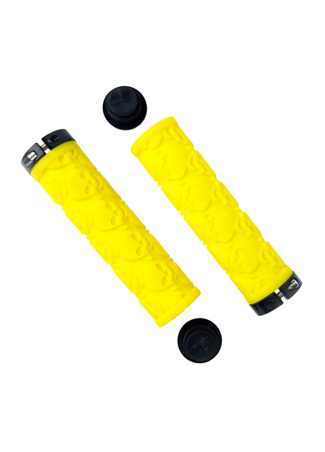 Грипси резинові 125 мм прямі з черепами з ал.замком жовтий (G0001018) No Brand (355803038)