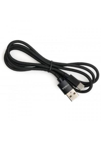Дата кабель USB 2.0 AM to TypeC 1m nylon black (VCPDCTCNB1BK) Vinga usb 2.0 am to type-c 1m nylon black (268140983)