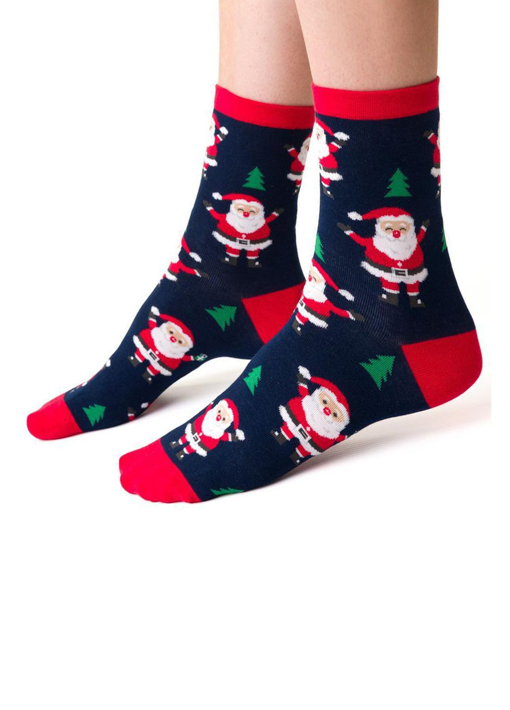 Темно-сині шкарпетки новорічні жіночі 136 new year 093 Steven (349500866)