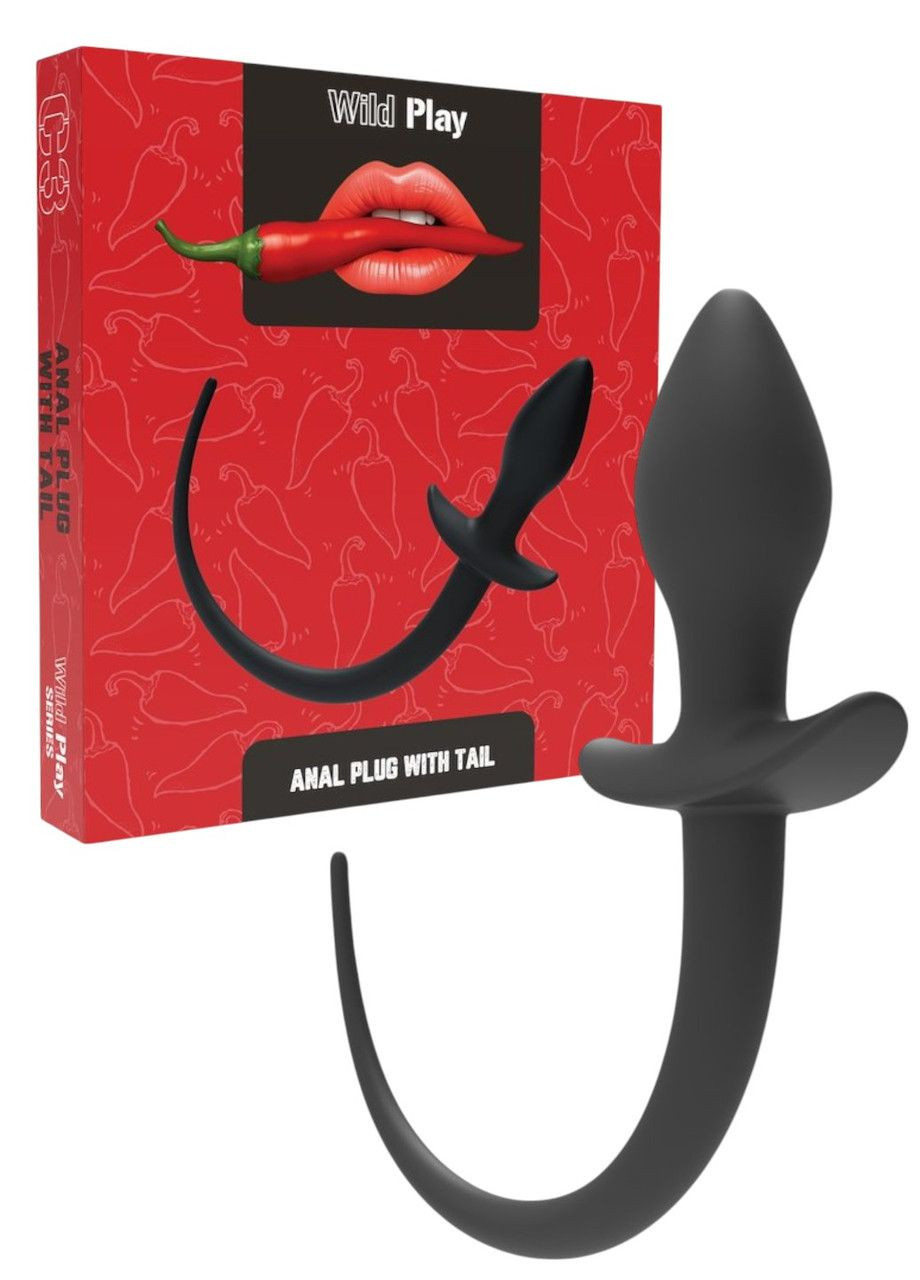 Силіконова анальна пробка з хвостом Wild Play "C3" Erospace No Brand (307151755)