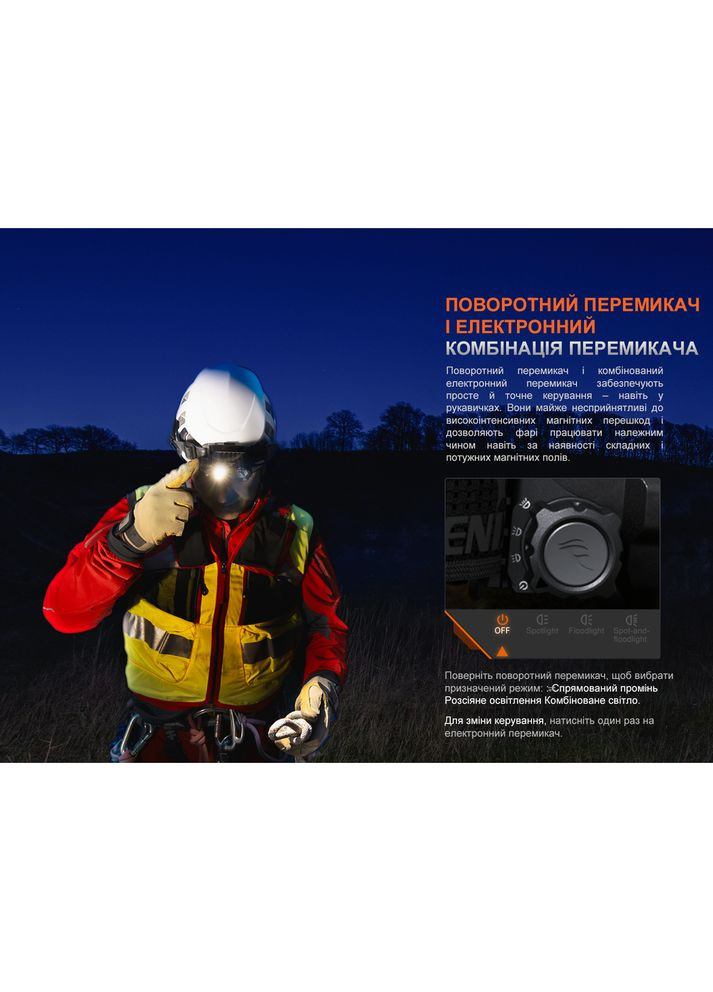 Ліхтар налобний HP35R SAR з вогнетривкою пов'язкою Fenix (353505262)