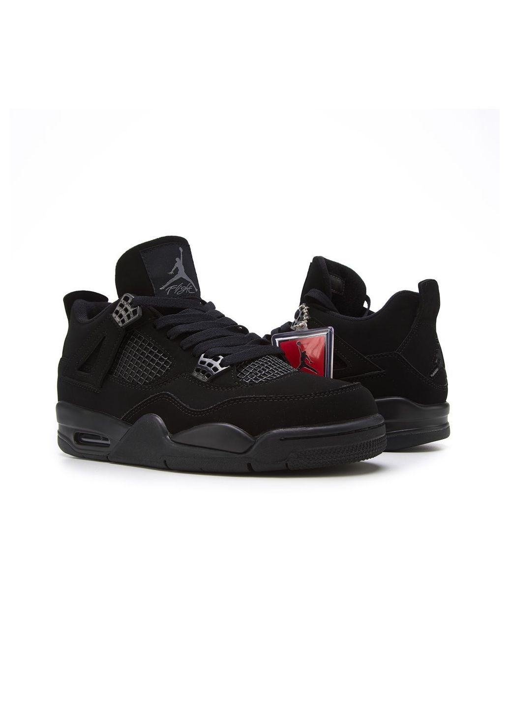Черные всесезонные кроссовки nike No Brand Air Jordan 4 Retro Black Cat