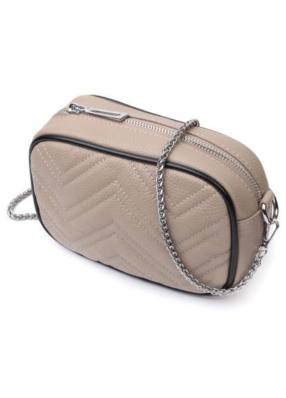 Сумка Жіноча вечірня на ланцюжку з натуральної шкіри Бежева (22381) Vintage Жіноча вечірня на ланцюжку з натуральної шкіри Беж (357491002)