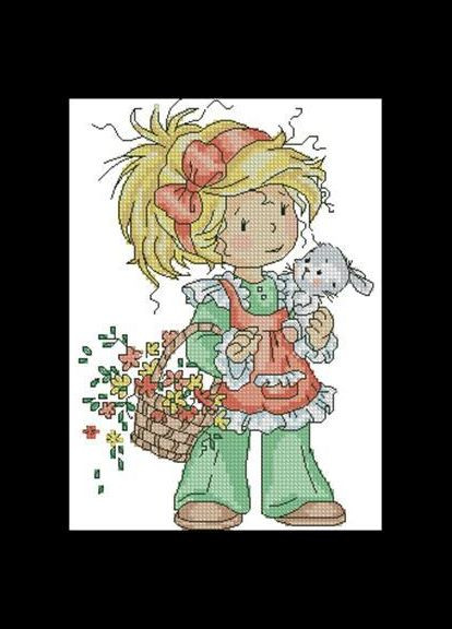 Набір для вишивання хрестиком. Розмір: 13*18 см З Ввеликоднім кроликом Лоскуток (315362006)