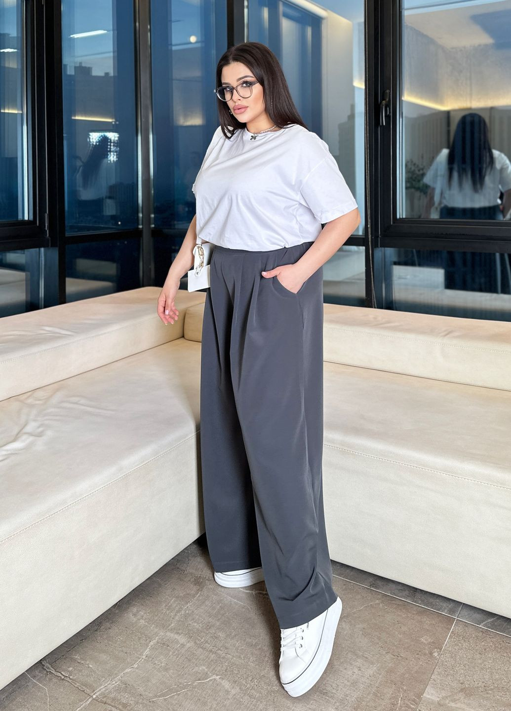 Женские брюки-палаццо No Brand (327289927)