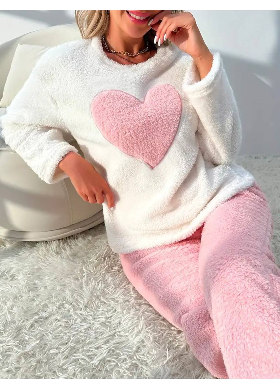 Розовая всесезон домашний комплект из мягкой махры - замеры в описании. свитшот + леггинсы DK/DL Мода без кордонів