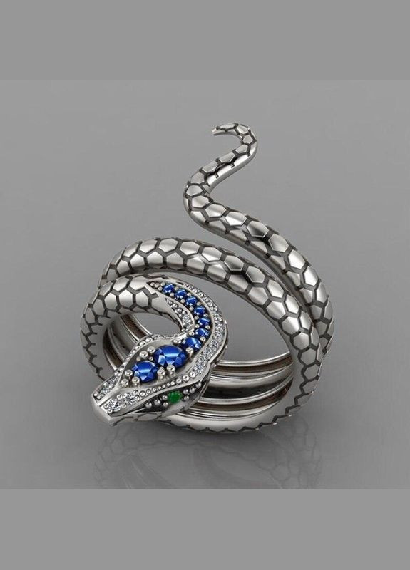 Кольцо серебристая змея домашнего очага и небесного огня изделие для людей с уникальным вкусом р регулируемый Fashion Jewelry (285110757)