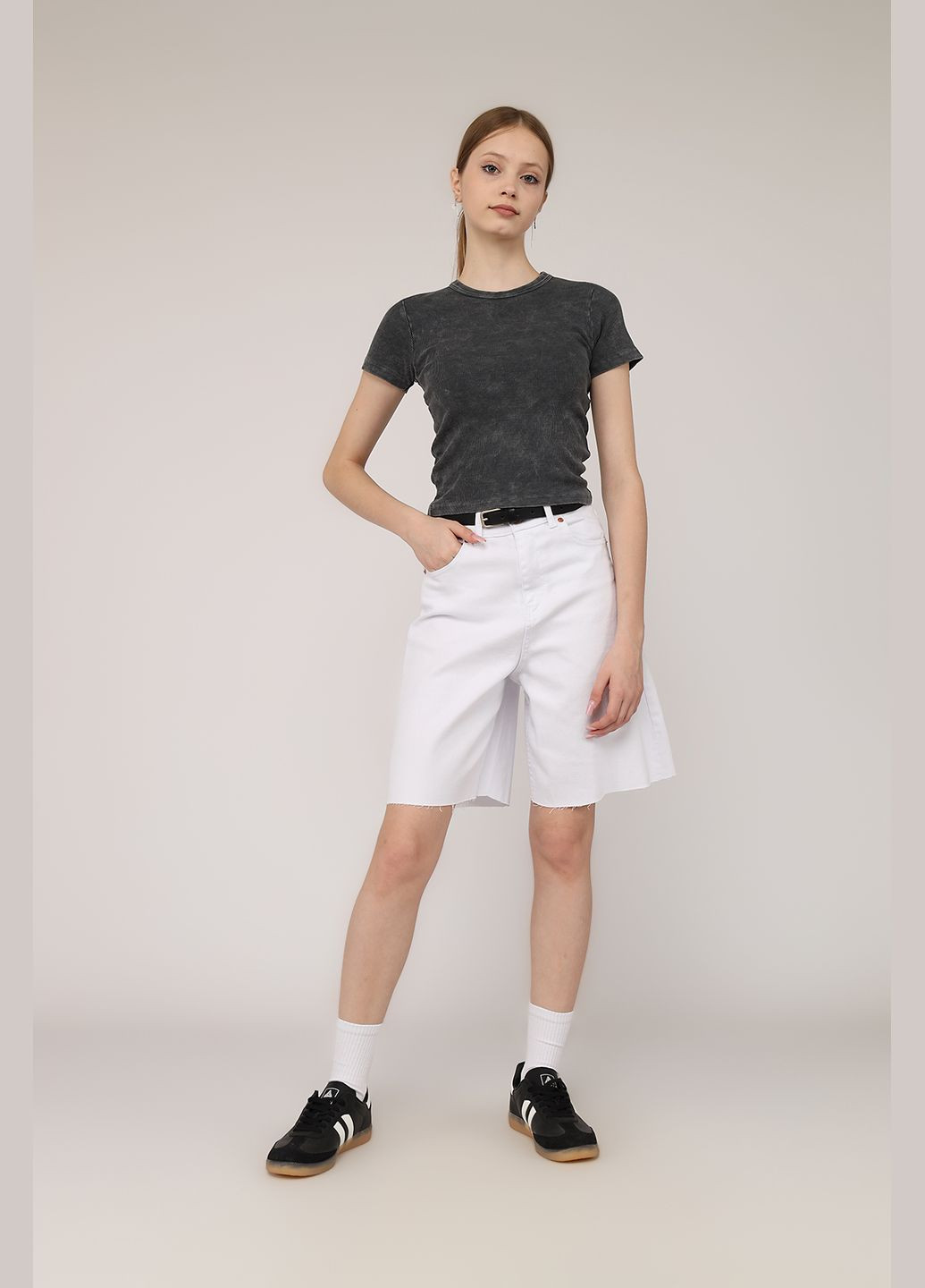 Футболка с коротким рукавом женская цвет серый ЦБ-00274536 MUEZZA - (334257380)