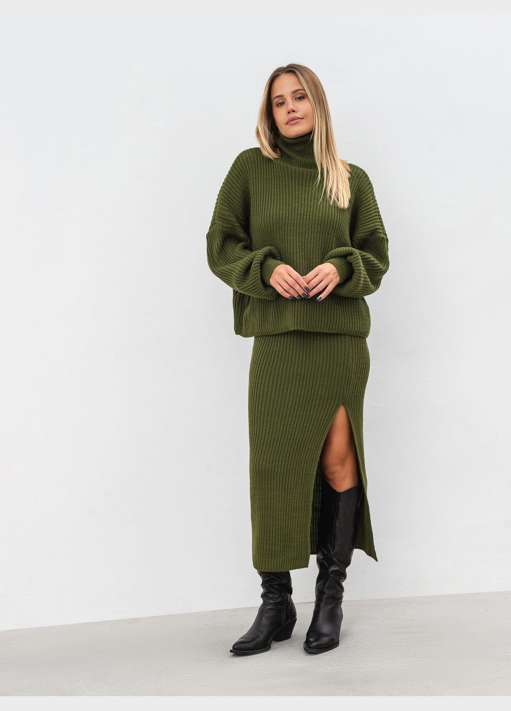 Оливковый зимний комплект Romashka Намюр