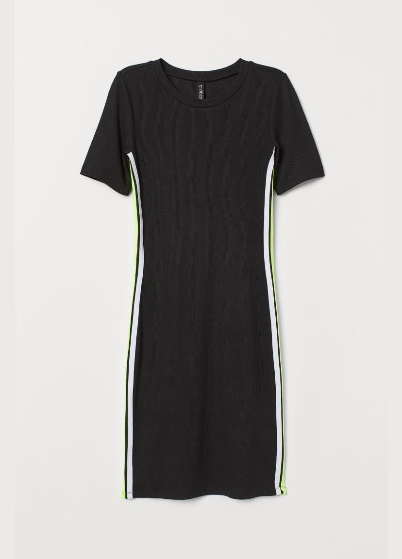 Чорна сукня H&M в смужку