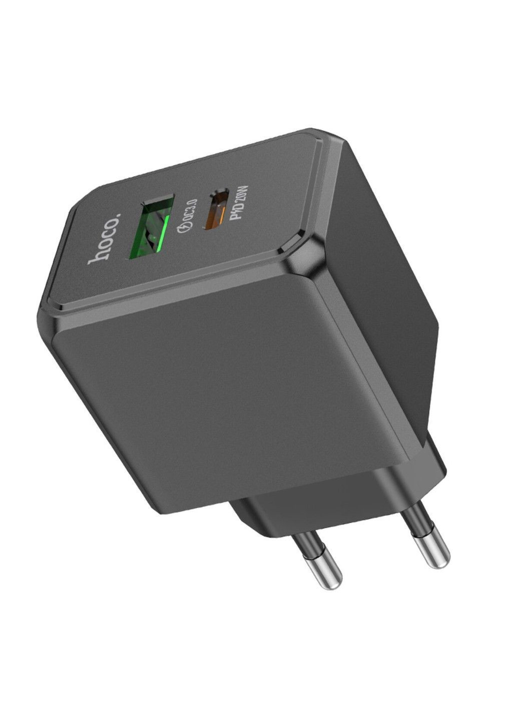 Мережевий зарядний пристрій CS14A Ocean PD20W+QC3.0 charger Black Hoco (369456624)