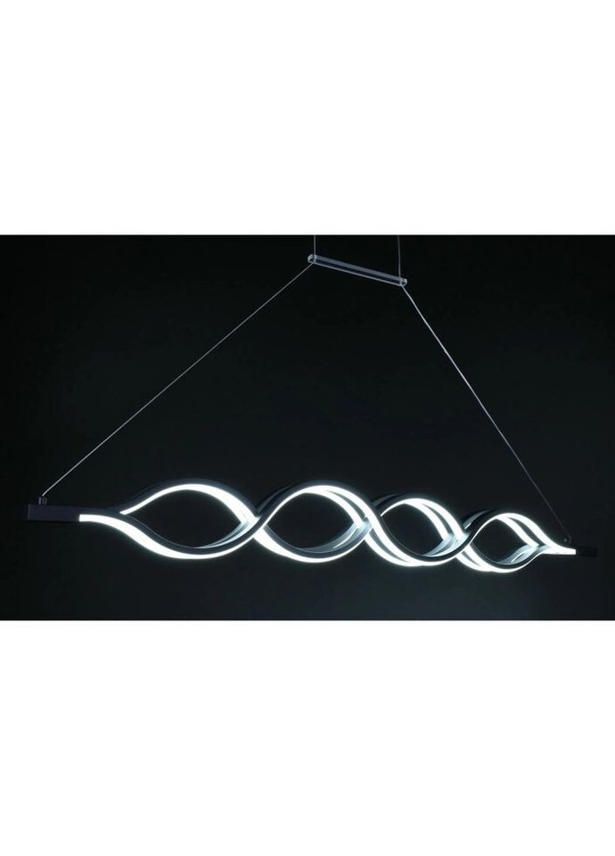 Люстра светодиодная подвесная LED светильник для квартиры на потолок лэд 27494 Черный 25-110х10х100 см. Sunnysky (324395867)