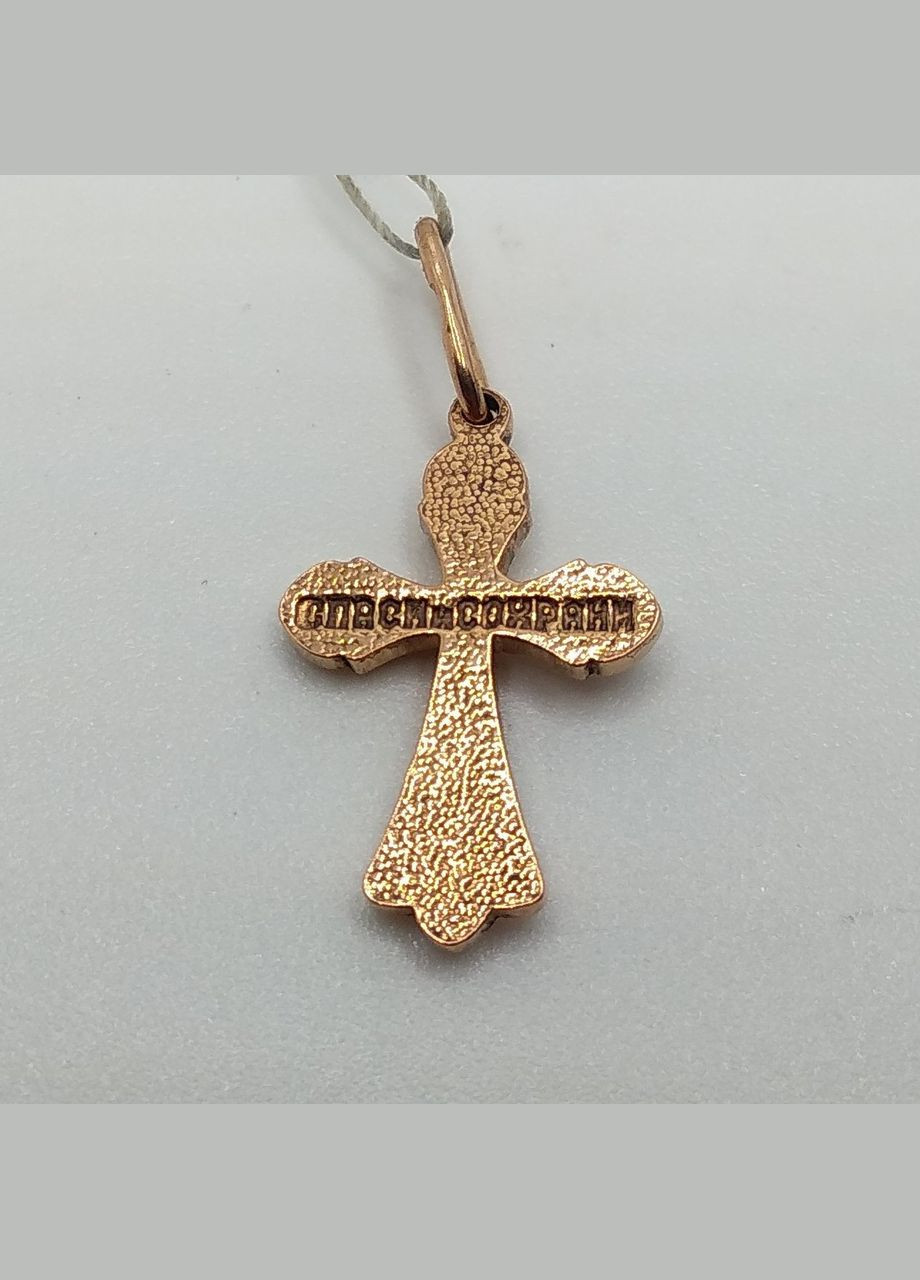 Крестик серебро позолоченное 925° 1,10г. спаси и сохрани маленький () Харківський ювелірний завод 079042 (305583036)