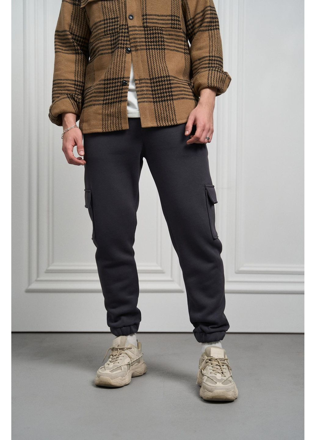 Чоловічі утеплені штани-карго з тринитки Vakko (361657531)