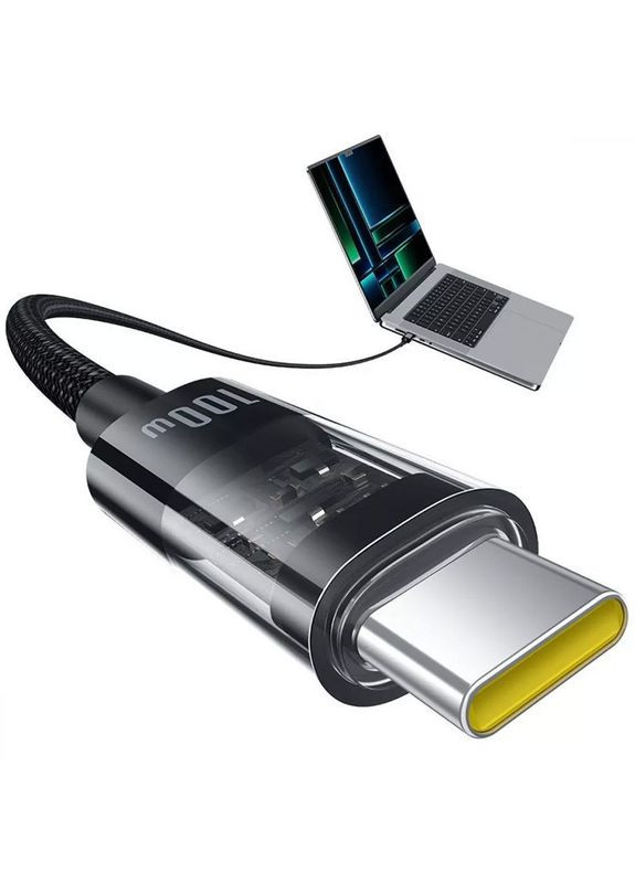 Кабель USB Type-C до USB Type-C / Провід шнур юсб тайп сі для швидкої зарядки та передачі даних 1м Baseus (360629463)
