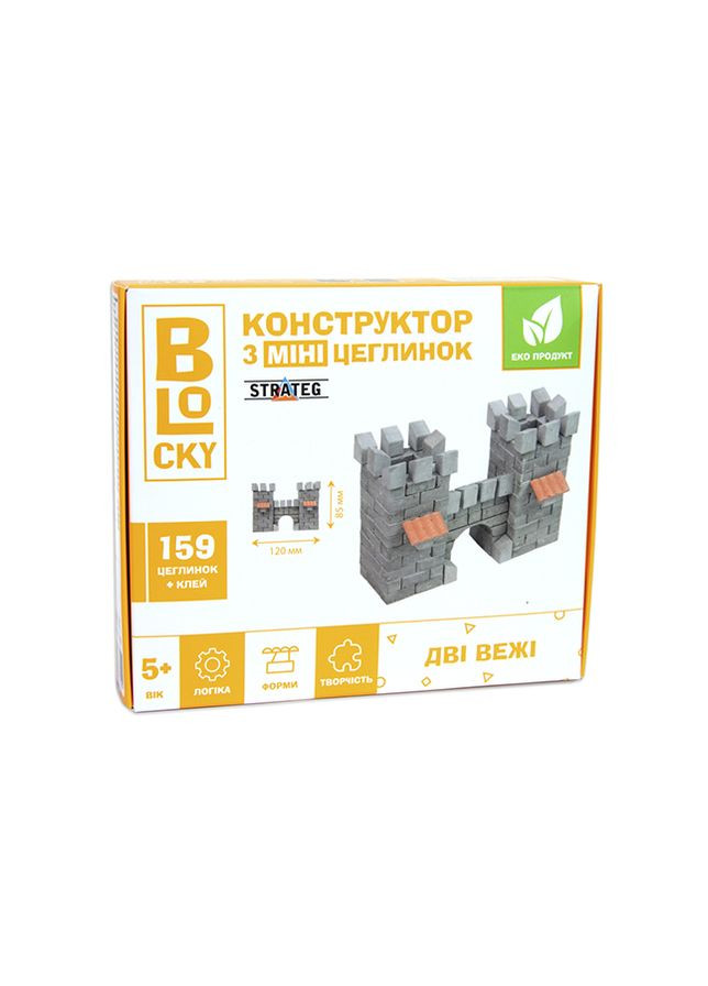 Строительный набор для творчества из мини-кирпичиков BLOCKY - "Две башни" цвет разноцветный CB-00241605 Strateg (314892005)