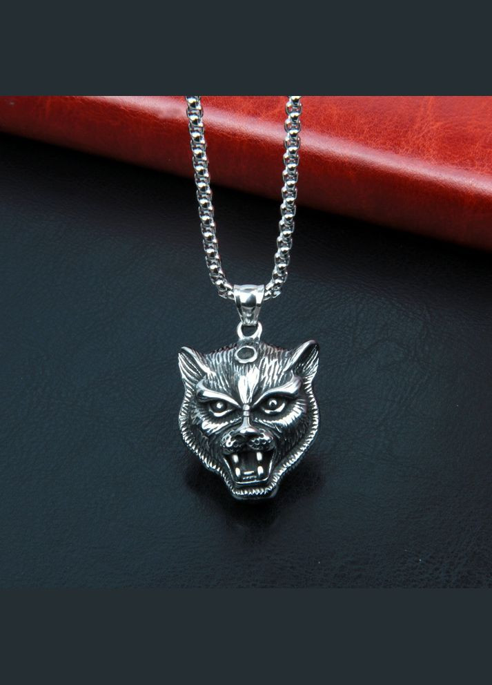 Кулон с цепочкой мужской амулет подвеска волк STORE 168 (329202045)