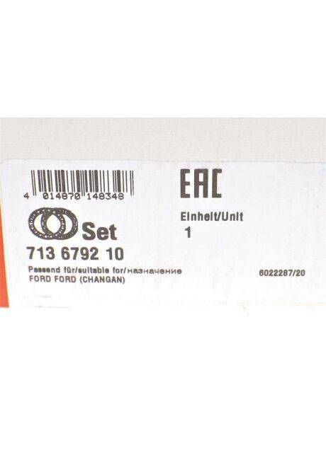 Підшипник маточини (комплект) 713 6792 10 No Brand (345754336)