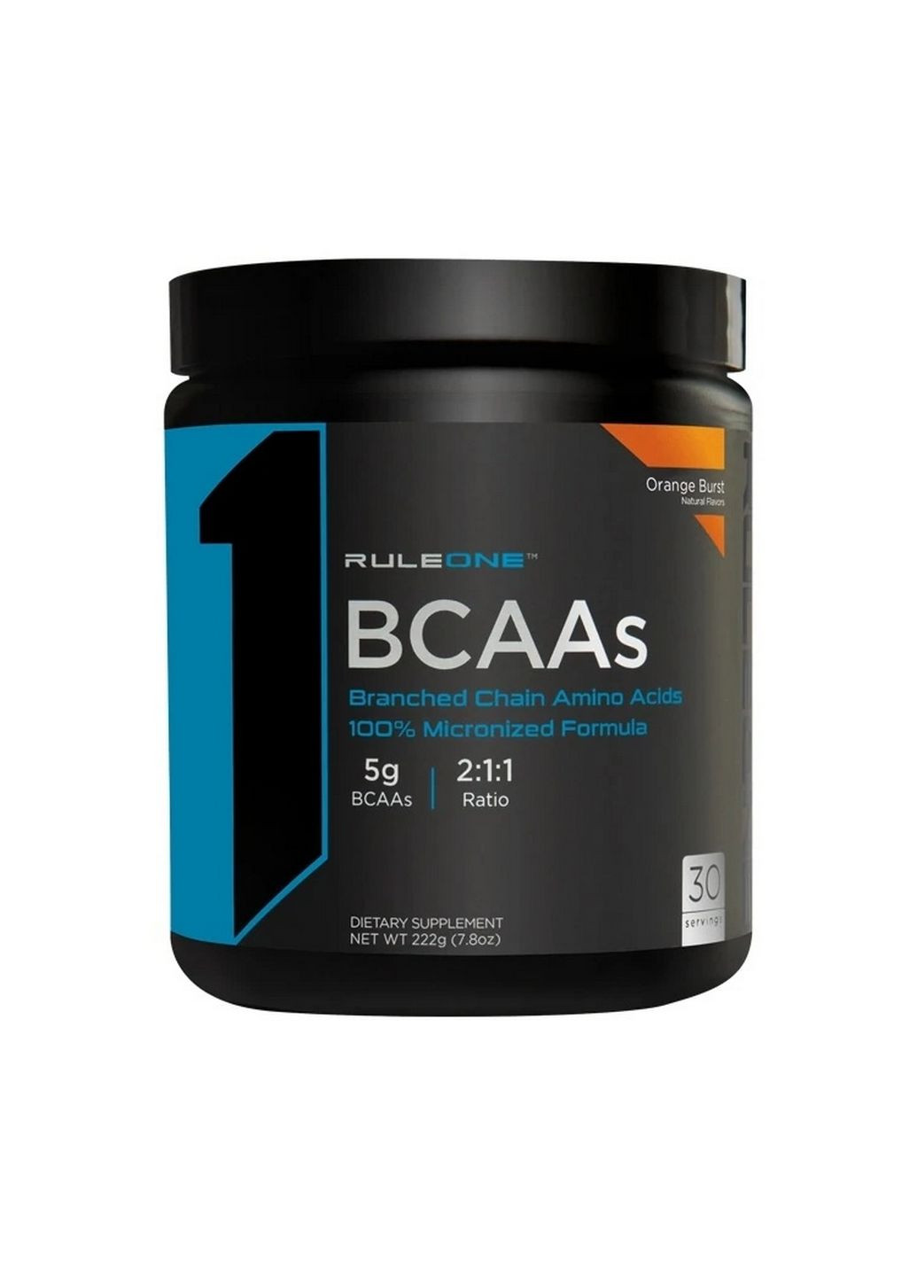 Амінокислота BCAA BCAA, 30 порцій Апельсин (222 грам) Rule One (293478513)