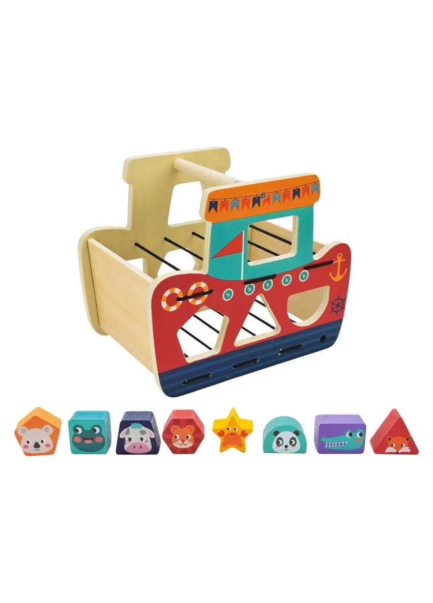 Игрушка развивающая сортер деревянный корабель WD13101 No Brand (362421108)