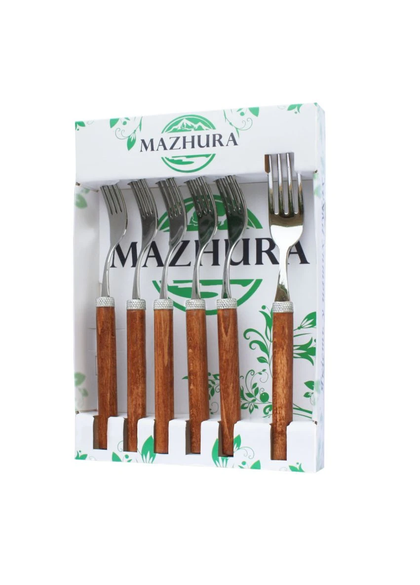 Набір вилок столових Wood Walnut MZ-505658 6 шт Mazhura (361025830)