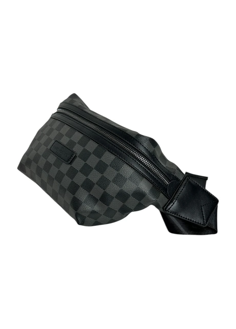 Чоловіча поясна сумка/бананка з канви 116-0 чорна 14 х 30 х 9 No Brand (372744620)