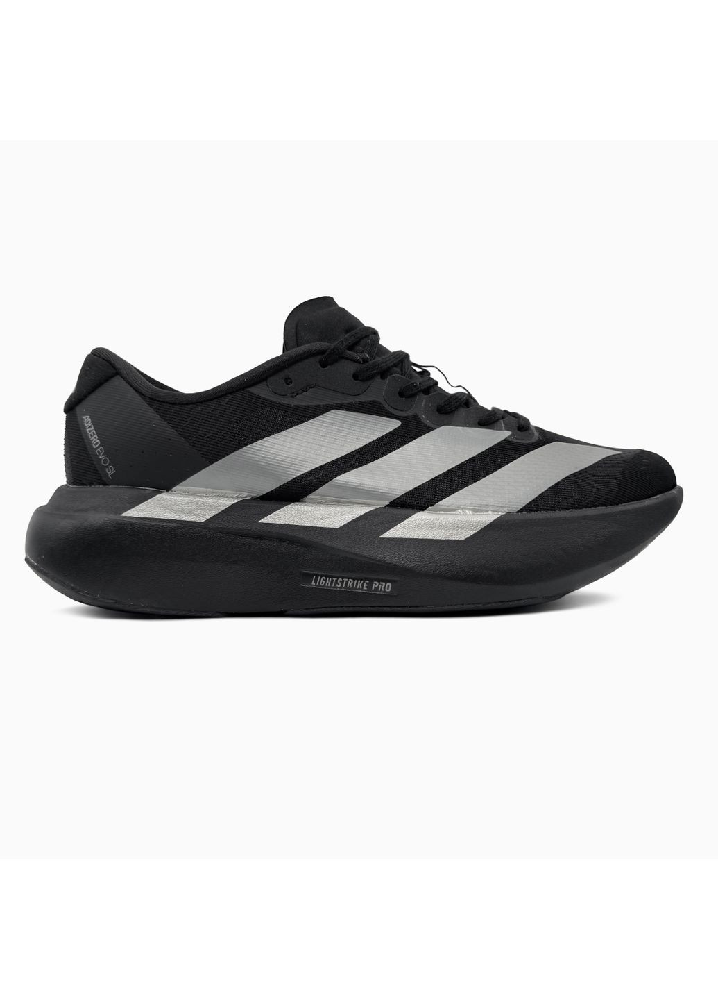 КРОССОВКИ ЖЕНСКИЕ ADIDAS ADIZERO EVO SL BLACK АДИДАС АДИЗЕРО ЕВО No Brand чёрные демисезоны (369389824)