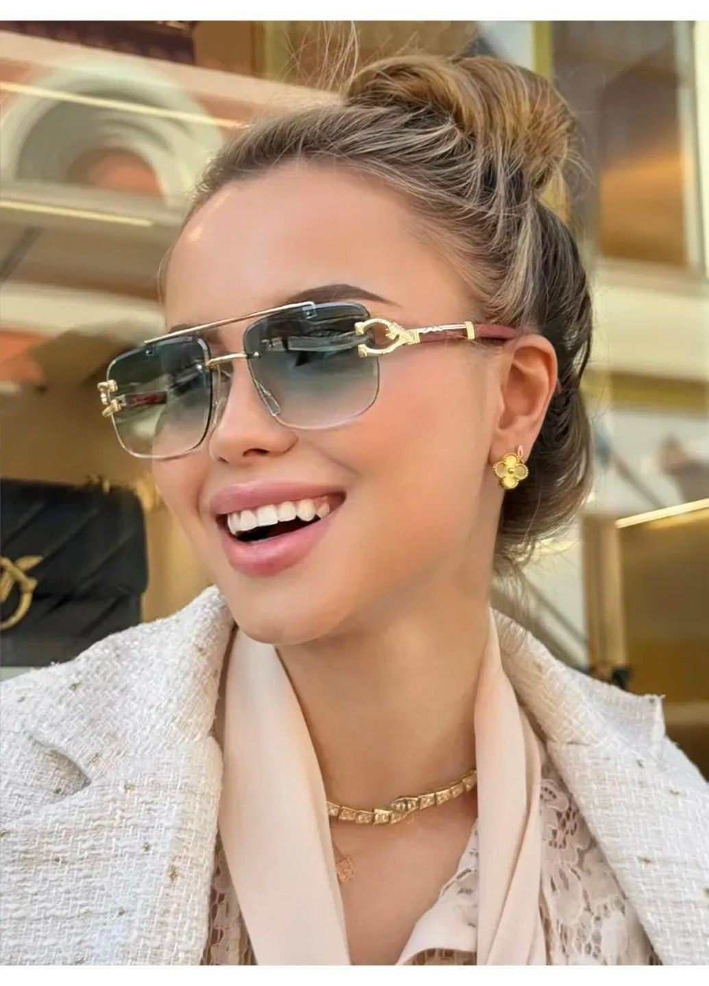 Окуляри сонцезахисні унісекс квадратні Jaguar безобідкові градієнт зелені No Brand (362135829)