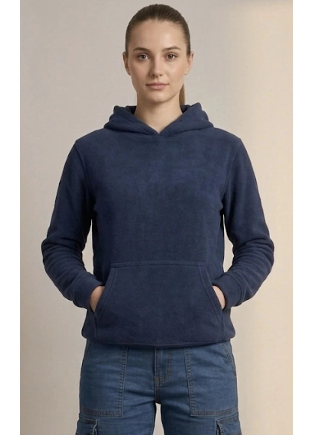 Худі жіноче бордового кольору матеріал полар фліс розмір (xl) No Brand (385924932)