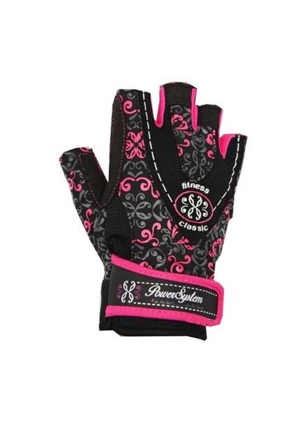 Рукавички для фітнесу та важкої атлетики Classy PS-2910 Чорно-рожевий, (07227049) Power System (323020261)