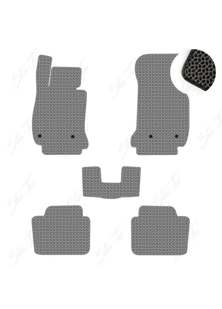 Комплект ковриков в салон на BMW 3-Series F31 (2011 - 2019) EVA/Капля Серый + Серый Star-Tex (385052965)