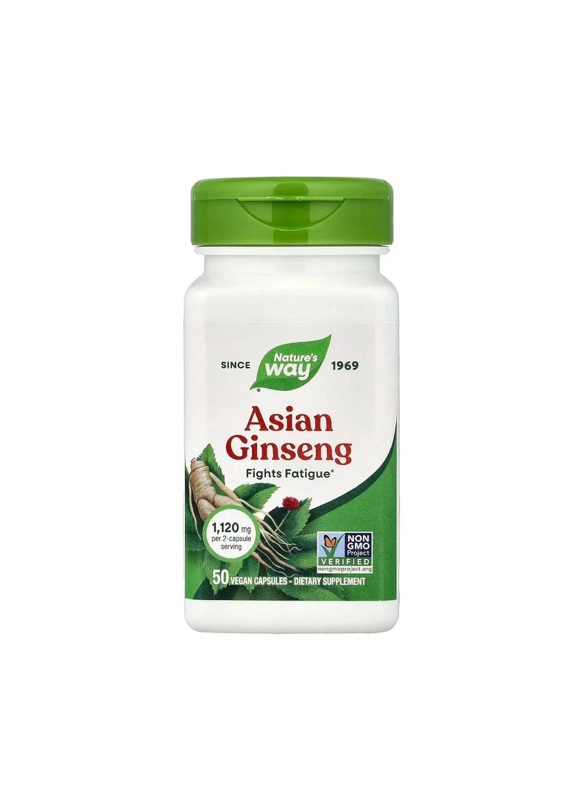 Asian Ginseng 1120 мг 50 капсул Nature's Way (361113821)