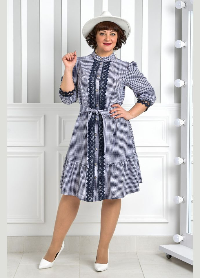 Синее платье 14356-3 Alenka Plus