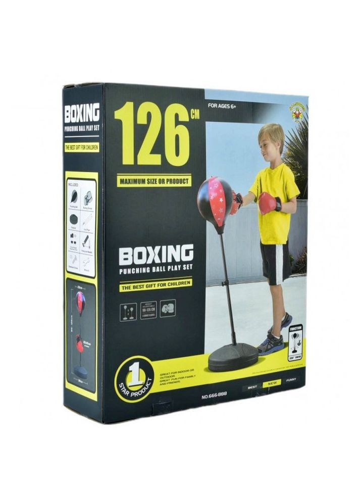 Груша боксерська 24 см на стійці 126 см з рукавицями (MR1127) MFC (365545175)